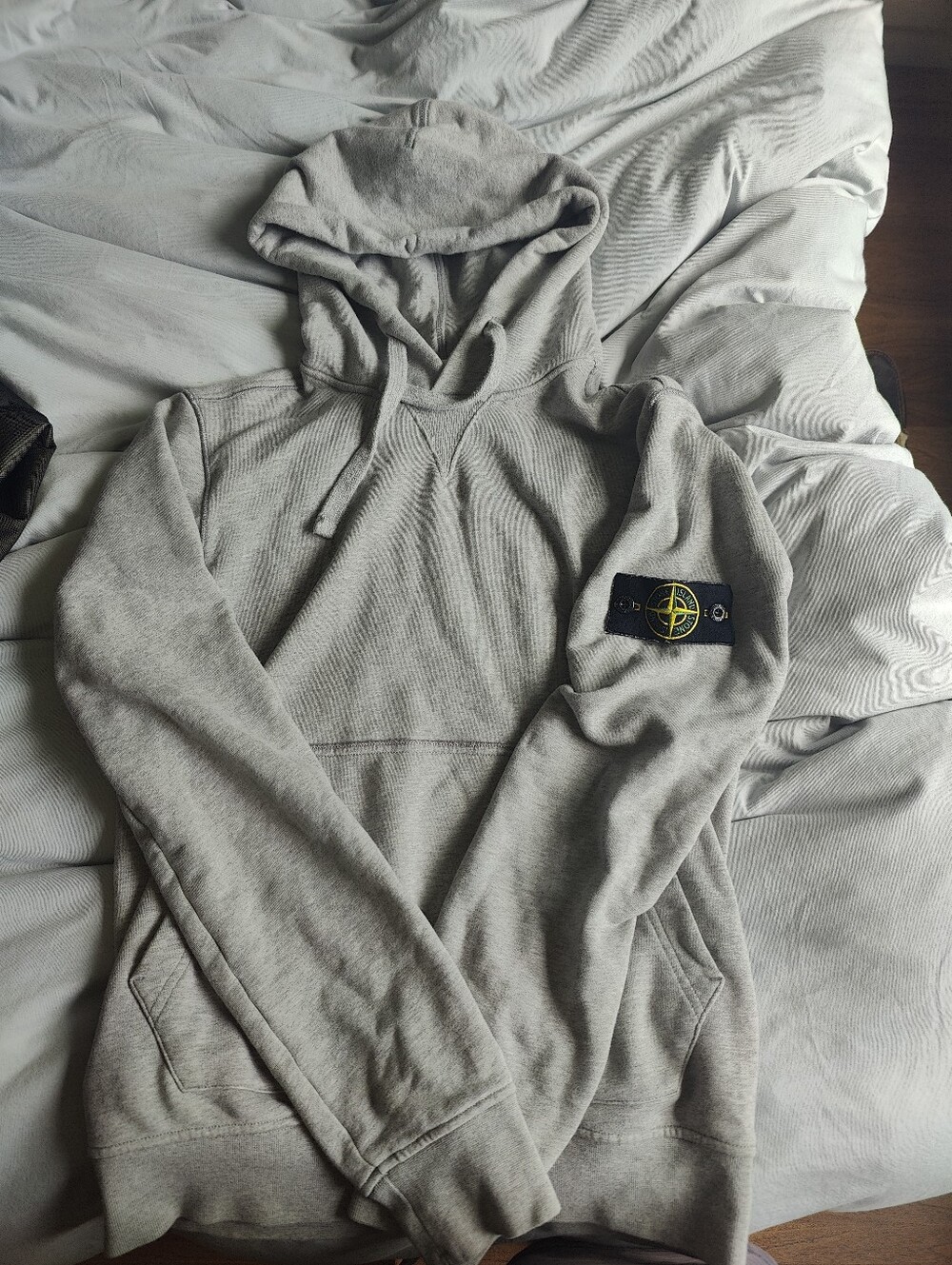 Stone Island Classic Cotton Fleece Hoodie - Grey